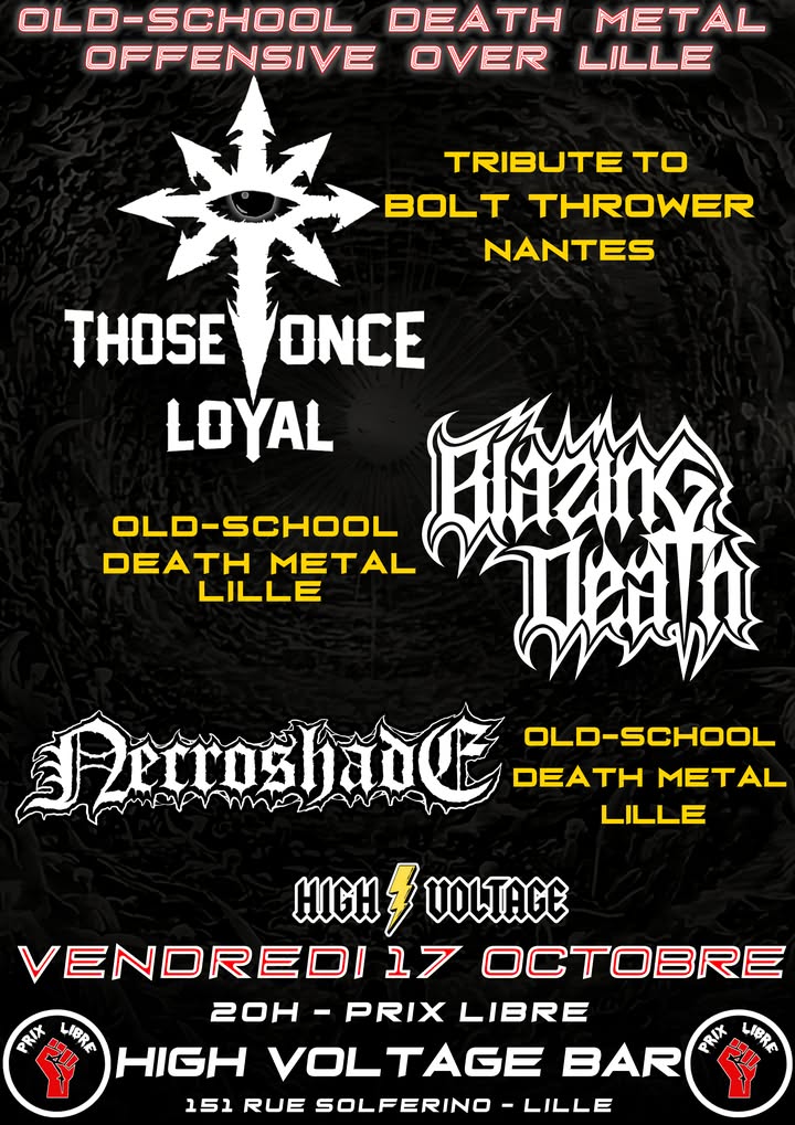 Affiche Death Metal Offensive over Lille